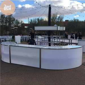 الأحداث الحديثة في الهواء الطلق حزب النبيذ أدى أضواء منحنية طاولة بيضاء - Product Image 1