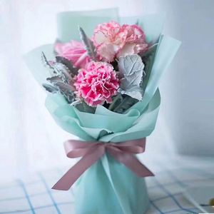 Papier d'emballage pour fleurs de style coréen classique, 56*56,5 cm, imperméable, translucide, couleur unie, pour fleuristes - Product Image 5