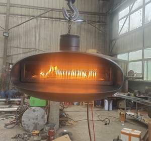 Nouvelle cheminée moderne à <span class=keywords><strong>gaz</strong></span> en acier avec porte en verre personnalisée, cheminée décorative en métal à <span class=keywords><strong>gaz</strong></span> avec télécommande, vente directe d'usine - Product Image 4