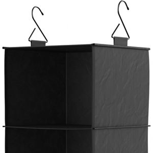 Reinforced 3-Tier Hanging Closet <b>Storage</b> with Garment Rod Non-Woven Fabric Iron Pipe Closet Shelves for <b>Shoes</b> &Clothes Organizer - Product Image 3