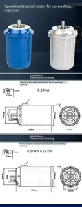 Motor Asíncrono Trifásico Compacto B14 con Montaje de Brida, Impermeable, 0.18-0.55KW, 380V, para Lavado de Autos, Transportadores y Sopladores - Product Image 5