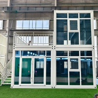 Maison conteneur de luxe de haute qualité de 20 pieds, entièrement meublée, villa préfabriquée en acier mobile et extensible de 3 chambres à coucher, pour l'extérieur