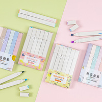 Stylo surligneur à pointe souple Marqueur fluorescent de couleur claire de grande capacité Style simple Stylo journal étudiant à tête unique Taille Jumbo