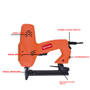 Agrafeuse électrique 1800W 230V/50HZ 1/2'' Couronne Puissance 6-16mm 100 clous 35pcs/min Bricolage Grade GDY-EF8016B Construction Amélioration de l'habitat - Product Image 6