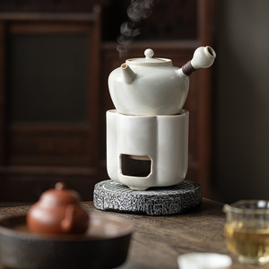 Guanlan Ceramic <b>Tea</b> Stove Porcelain Cylinder Heat Resisting For Kung Fu <b>Tea</b> <b>Set</b> - Product Image 3