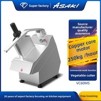 ASAKI Yamazaki Trancheuse Commerciale de Légumes Mandoline de Cuisine 5/6 Têtes de Coupe 400-750W pour Julienne, Bandes, Dés et Tranches
