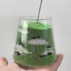 Kit de Velas para Pintar con Arena DIY, Cera Mixta de Soja para Velas Grandes con Diseño de Flor de Hielo, Suministros para Hacer Velas sin Humo, Vela Decorativa Hecha a Mano - Product Image 1