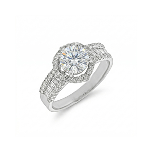 <b>Custom</b> S925|9K|14K|18K Solid Gold one carat Round Lab Grown Diamond Wedding <b>Ring</b> VVS-VS Quality Brilliant Cut <b>Ring</b> - Product Image 1