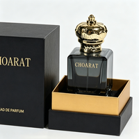 En stock, flacons de parfum vides en verre transparent vintage de 30 ml, 50 ml, 100 ml, flacons de parfum carrés noirs avec emballage en boîte
