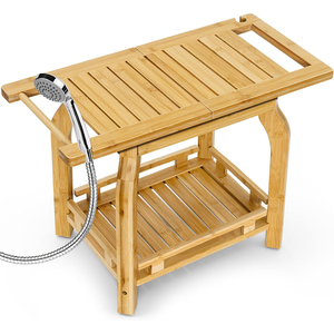 <span class=keywords><strong>Banc</strong></span> et tabouret <span class=keywords><strong>de</strong></span> douche <span class=keywords><strong>en</strong></span> <span class=keywords><strong>bambou</strong></span> à 2 niveaux avec étagère <span class=keywords><strong>de</strong></span> rangement et poignées pour <span class=keywords><strong>salle</strong></span> <span class=keywords><strong>de</strong></span> <span class=keywords><strong>bain</strong></span> - Product Image 2