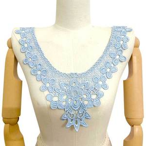 Apliques de Encaje Soluble en Agua, <span class=keywords><strong>Cuellos</strong></span> Falsos Bordados con Recortes 3D <span class=keywords><strong>para</strong></span> Blusas de Mujer - Product Image 3