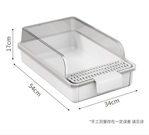 Arenero de plástico extragrande antisalpicaduras con lados altos para gatos de interior - Product Image 2