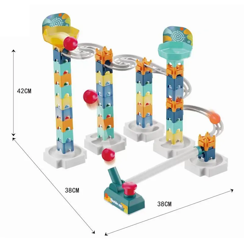 2023 brinquedos recém-chegados diy, blocos de construção, pista, mármore, corrida, conjunto com cpc certificado