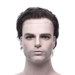 Prothèse capillaire pour homme HS15+ avec dentelle frontale, système de remplacement capillaire en cheveux indiens ultra-fins de 0,08 mm, vente en gros - Product Image 5