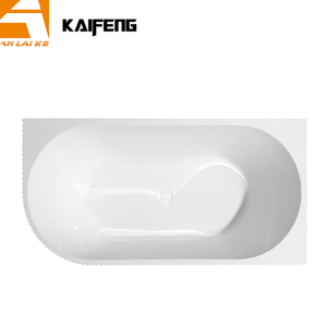 Baignoire autoportante en acrylique Lucite à coins cannelés KF-786-H 1700 mm, design intemporel, <span class=keywords><strong>spa</strong></span> luxueux pour la salle de bain à domicile - Product Image 4