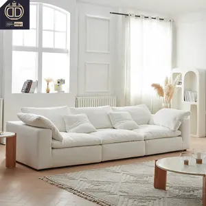 Para baixo nuvens penas sofá secional sofá mobiliário macio confortável modular dupe moderno nuvens brancas sofá