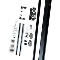 Kit de quincaillerie pour porte coulissante invisible Wekis, système complet de rails et roulettes, accessoires de porte pour projets de placards intérieurs