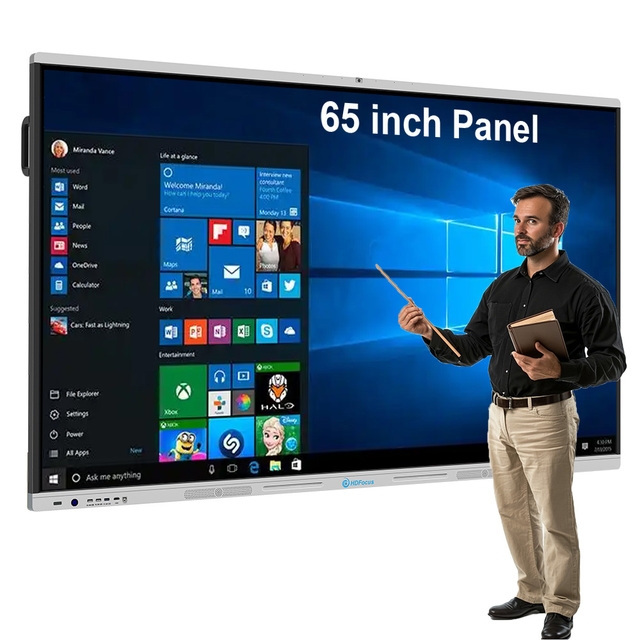 Portable 65-Inch Interactive Finger-Operated Smart Board for Classroom and Meeting Use Whiteboard Type
