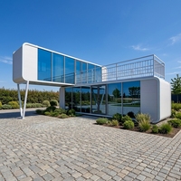 Bâtiment modulaire en acier Apple Cabin à 2 niveaux de 11,5 m, bureau mobile avec salle de bain et cuisine