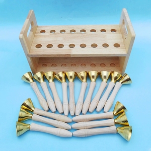 Wholesale 16pcs Diatonic Hand Bell Set with Wooden Stand Orff Percussion Instrument For School <b>Music</b> Class And Children Band - Product Image 4