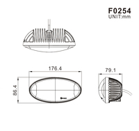 Lampe de travail LED 40W Wide Flood Beam pour John Deere RE269637 RE269640 Lampe de travail LED ovale