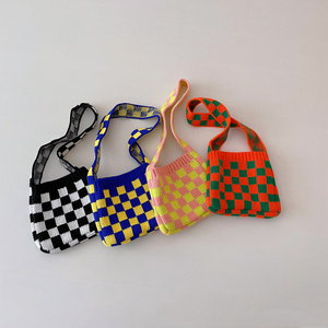 Bolso de punto geométrico de moda para mujer, bolso de compras tejido hecho a mano para mujer, bolso de mano con diseño de cadena, bandolera de hombro - Product Image 4