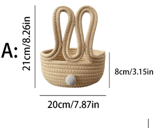 ตะกร้าเก็บของลายการ์ตูนกระต่ายอีสเตอร์สีขาวจาก DAMAI สำหรับใส่เครื่องสำอาง ขนม กุญแจ และจัดระเบียบบ้าน - Product Image 6