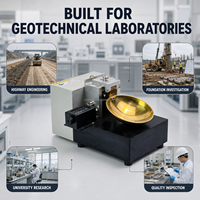 Testeur de limite de liquidité du sol électrique de paillasse avec dispositif de percussion à coupelle en laiton pour l'analyse de l'indice d'Atterberg
