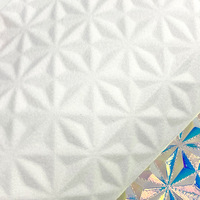Cuir synthétique PU Rexine à motif triangulaire irisé gravé au laser de 0,7 mm, anti-rayures, pour sac à main, chaussures, trousse de maquillage