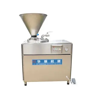 Commercial hydraulic sausage stuffer sausage filling machine electric double pipe sausage filler