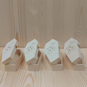Caja de Madera Natural Estilo Gótico, Caja de Almacenamiento de Joyas con Forma de Polígono para Decoración de Halloween, Uso en Sala de Estar - Product Image 1