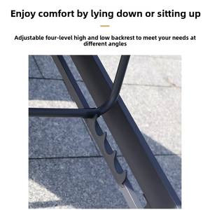 Chaise longue pliante Yonghao en métal, confortable, design moderne et facile à assembler, pour l'extérieur - Product Image 4