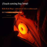 Mini lampe LED pour sac à main, armoire, lecture, type C rechargeable, contrôle tactile, luminosité réglable, lumière de sac, 360 degrés, magnétique