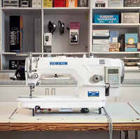 Machine à coudre industrielle plate informatisée à point noué HK 9900-D4, neuve, pour tissus fins et épais