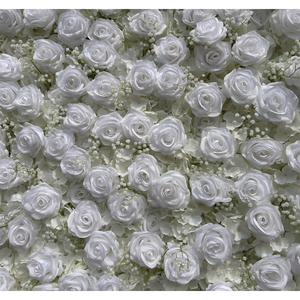 Nouvelle Murale Florale Artificielle de Mariage 2,4m x 2,4m, avec Gypsophile Blanc, Hortensia et Rose Blanche, Décoration Personnalisable pour Toile de Fond - Product Image 4