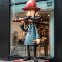 Estatua de Hombre con Neumático en Forma de Bibendum, Resistente a la Intemperie, de FRP, con Diseño Personalizado, para Decoración Publicitaria en Atrios de Centros Comerciales