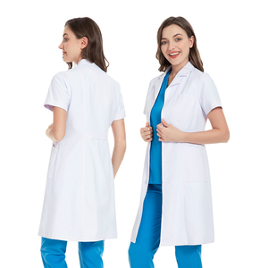 <span class=keywords><strong>Camici</strong></span> da Laboratorio Unisex a Maniche Corte, Uniformi Mediche in Poliestere/Cotone, Personalizzabili <span class=keywords><strong>con</strong></span> Logo e <span class=keywords><strong>Nome</strong></span> del Medico - Product Image 1