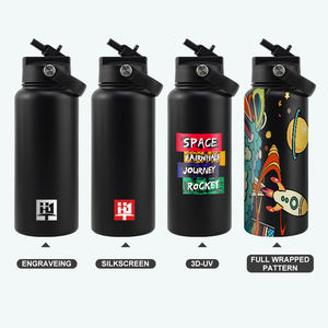 زجاجة مياه رياضية معزولة حراريًا مخصصة وصديقة للبيئة من الفولاذ المقاوم للصدأ سعة 24 أونصة و32 أونصة بجدار مزدوج مفرغ الهواء للهدايا - Product Image 6