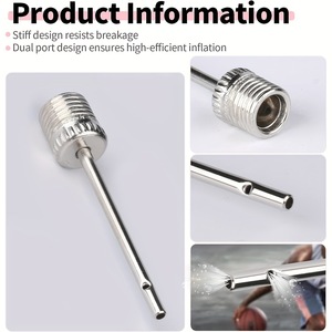 Agujas de bola de acero inoxidable, 30 Uds., válvulas de aire de metal para baloncesto, fútbol, ​​voleibol, equipo deportivo - Product Image 2