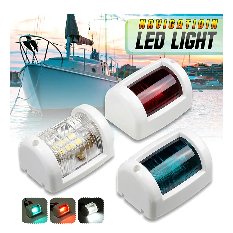 Lampu Pontoon kapal laut Universal, lampu Pontoon navigasi pita LED 12V