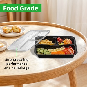 Hot bán thực phẩm an toàn di động 3 ngăn container thực phẩm phụ kiện nhà bếp hộp thực phẩm Hộp Ăn Trưa - Product Image 5