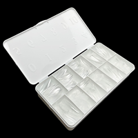 Nouvel Arrivage – Faux Ongles en Gel Taille XL, Forme Cercueil Amande Effilée, Personnalisables avec Logo, Stiletto Français Couverture Complète, avec Boîte Blanche