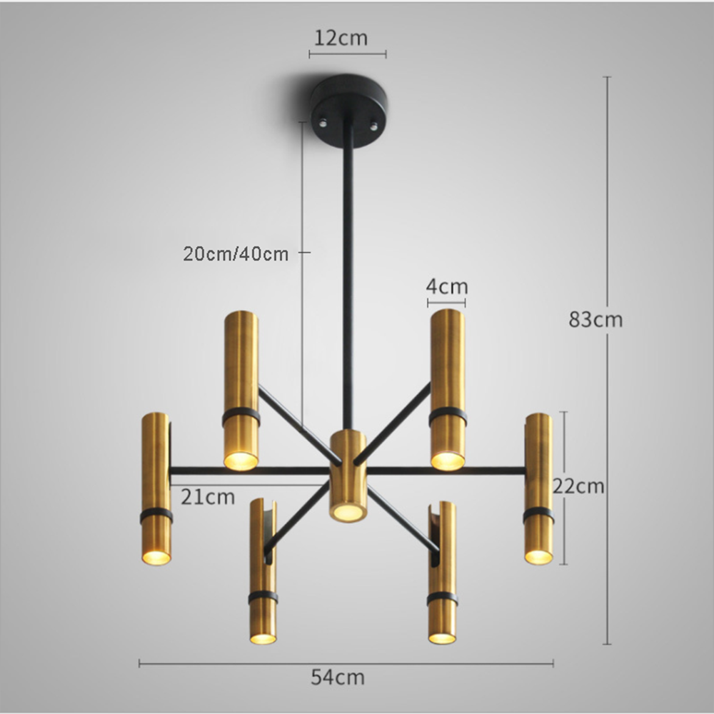 Wholesale Nordic Style Indoor Gold Counter Gold Lustre Spot Light Chandelier Pendant Lamp For Living Room  Hotel Bar
