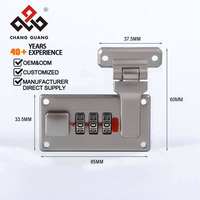 Serrure à combinaison personnalisée en alliage de zinc 65x33.5mm réinitialisable à trois chiffres pour coffre de valise avec logo et options de couleur