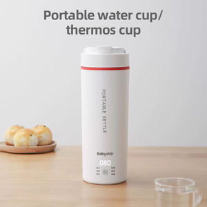 Mini hervidor <span class=keywords><strong>pequeño</strong></span> de acero inoxidable para coche, <span class=keywords><strong>termo</strong></span> de viaje eléctrico portátil para hervir <span class=keywords><strong>agua</strong></span> caliente, taza de té, función de Control de temperatura - Product Image 1