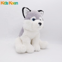 Jouet Husky en peluche de 28cm pour chien, jouet en peluche émulé personnalisé pour bébé et enfant
