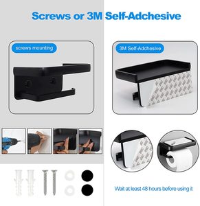 Bathroom Storage Holds Self Adhesive <strong>Towel</strong> Paper Roll <strong>Holder</strong> <strong>Stick</strong> <strong>on</strong> Wall Tissue Dispenser , SUS304 Stainless Steel - Product Image 4