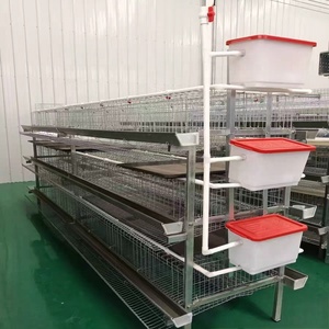 3 Tiers A-Type Layer Chicken Cage <strong>Galvanized</strong> Wire Poultry Cage with Automatic <strong>Watering</strong> &amp; Feeding <strong>Trough</strong> for Egg Laying Hens - Product Image 5