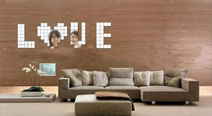 Hot Selling Home Decoration <b>Square</b> Acrylic <b>Mirror</b> Wall Stickers Bedroom Living Room Decoration 100 Pieces Per Set - Product Image 6