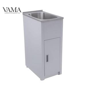 Gabinete de lavandería pequeño de hierro personalizado VAMA con fregadero de acero inoxidable - Product Image 5